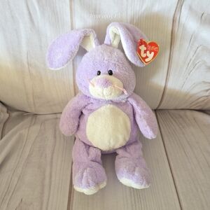 TY Pluffies Purple Bunny Rabbit Plush Stuffed Toy Twitches TyLux 11 Inch 2006